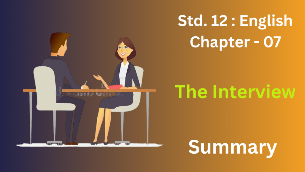 Class 12 English Chapter 7 – The Interview Solutions